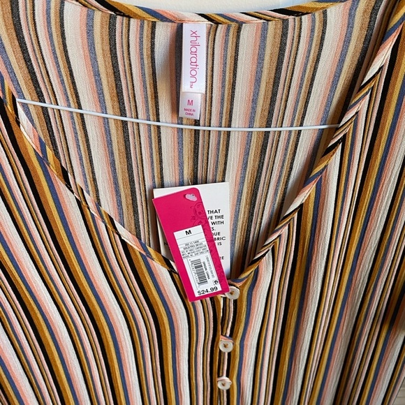 Xhilaration Striped Flutter sleeve sundress - Picture 5 of 7